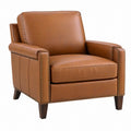 Poltrona 90 x 88 x 92 cm effetto pelle marrone con borchie stile classico