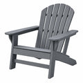 Sedia da giardino Adirondack 80 x 90 x 98 cm in plastica grigio scuro con braccioli stile classico