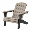 Sedia Adirondack 80 x 75 x 95 cm in plastica effetto legno tortora per esterno